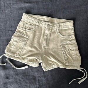 Army green cargo shorts